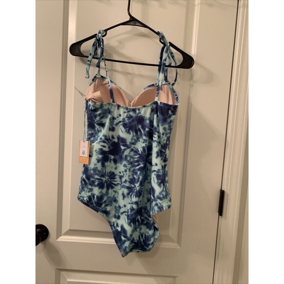 Kona Sol Women's Printed Swimsuit with Shoulder Ties Size L 12-14 - Picture 11 of 13